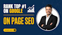do onpage SEO  and website optimization to rank on google