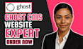 build ghost cms website design ghost newsletter ghost landing page blog setup