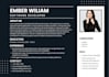 design a professional resume and CV template in canva