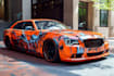 do amazing car wrap, decal, vinyl with vector illustration