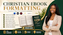 format, edit, proofread christian book for KDP and kindle