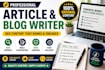write engaging SEO blog posts and articles