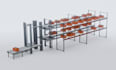 create 3d industrial robotic warehouse process animation, smart manufacturing