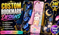design professional custom anime bookmark designs