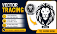 manually vector trace, redraw logo, convert image to ai, eps, svg