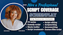 provide industry standard script coverage logline script treatment and feedback