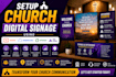 setup church digital signage using yodeck screencloud optisigns rise vision