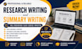 do professional summary and research writing