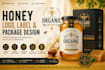 design premium honey jar label, logo packaging design