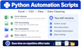 create python scripts to automate excel CSV and files