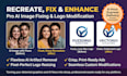 recreate image, fix ai image, design print ad, resize, modify or enhance logo