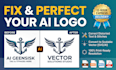 redraw, redesign, refine and enhance your ai generated logo