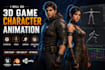 do 3d game character animation 3d model rigging unreal engine ue5 game animation