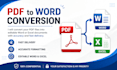 convert PDF to word or excel accurately and fast