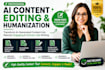 provide ai content editing