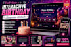 build a unique birthday surprise website with animations