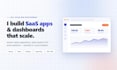 develop a saas web app, admin dashboard or next js application