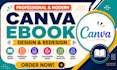 editable canva ebook design, journal or workbook design, ebook layout formatting