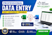 excel data entry, copy paste and PDF conversion