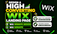 design a high converting wix landing page, wix website design, wix website
