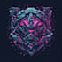create an impressive futuristic cyberpunk logo