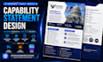 design professional government capability statement, government contract design