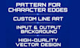 create edges pattern, fabrics, pattern character lines