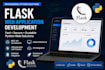 develop python flask, fastapi or django web application