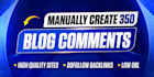350 HQ manual blog comment manually backlinks