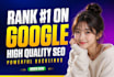 high quality SEO backlinks for sustainable google growth