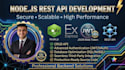 develop a secure node js rest API with express and mongodb