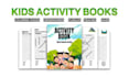 kids activity book, book design coloring pages, cover design children workbook