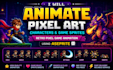 animate pixel art characters, and game sprites, retro pixel game using aseprite