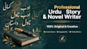 write professional urdu novels and creative stories