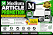 do organic medium publication promotion and article engagements