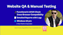 do professional website QA testing and manual software testing