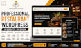 design a professional restaurant wordpress website