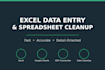 do accurate excel data entry and spreadsheet cleanup