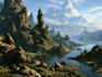 do a natural landscape and background illustration