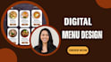 design digital menu design, digital menu board or animated menu design