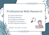 do professional online research and research summaries