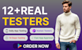 provide closed testing 12 testers 20 testers mobile app testing 12 testers