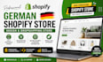 build german shopify store, shopify website and dropshipping shop, shopify store