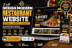 design restaurant website, cafe website, food website