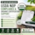 provide usda nop compliance and organic certification support