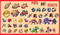 custom pixel art assets, game sprites, icons, props, rpg, and 2d game objects