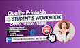 design quality printable student workbook freebie canva workbook