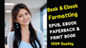 do amazon KDP book formatting, ebook, paperback and kindle formatting