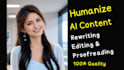 edit and humanize ai content, ai content editing services