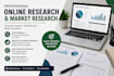do online research, market research, and data collection